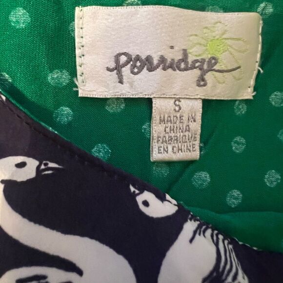 Anthropologie Porridge Women’s Small Green/Dark Navy Swan Layered Tank Top - Picture 6 of 6